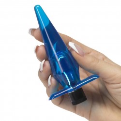 Soft Plug Blue - Buttplug Med Vibrator