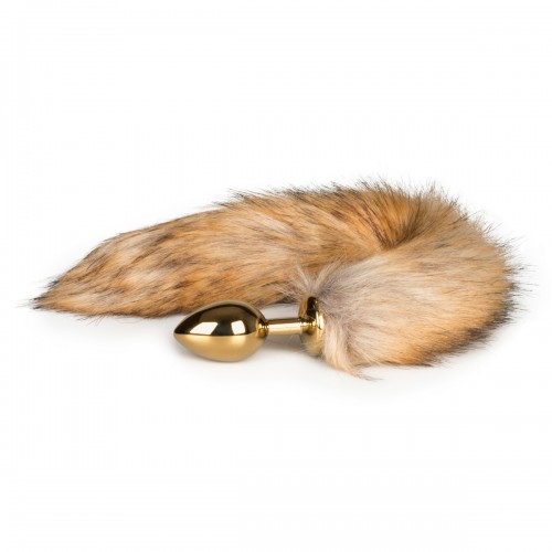 Fox Tail Golden Plug Medium - Svans För Kinky Lekar
