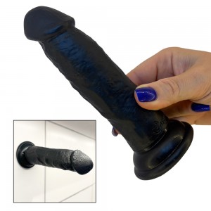 Realistic Black Dildo - 15,5 cm