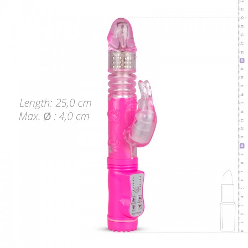 Thrusting Rabbit Vibrator Pink