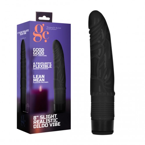 Slight Realistic Dildo Vibe 20 cm - Svart
