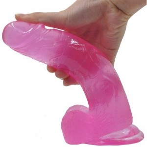 Jelly Studs Dildo Pink - Naturtrogen Dong Med Sugpropp