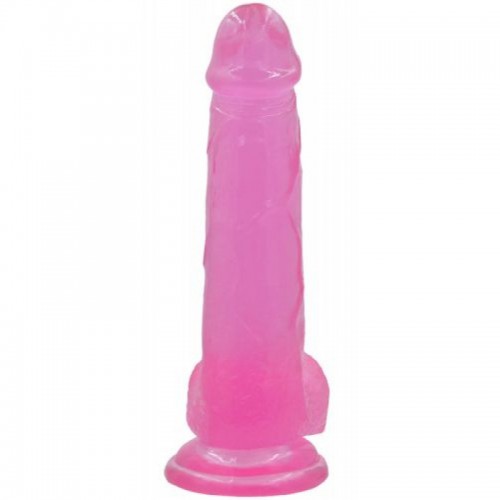 Jelly Studs Dildo Pink - Naturtrogen Dong Med Sugpropp