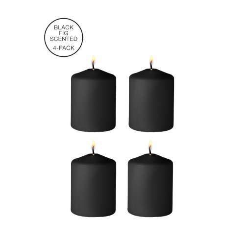 Tease Candles - 4-Pack Blockljus För Stearinlekar - Svart