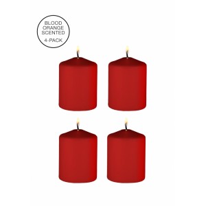 Tease Candles - 4-Pack Ljus - Röd