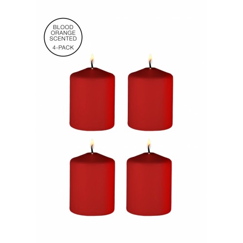 Tease Candles - 4-Pack Blockljus För Stearinlekar - Röd Tease Candles - 4-Pack Blockljus För Stearinlekar - Röd
