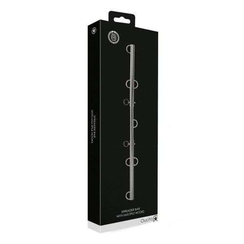 Ouch by Shots justerbar spreader bar i järn med flera krokar för bondage och BDSM-lekar