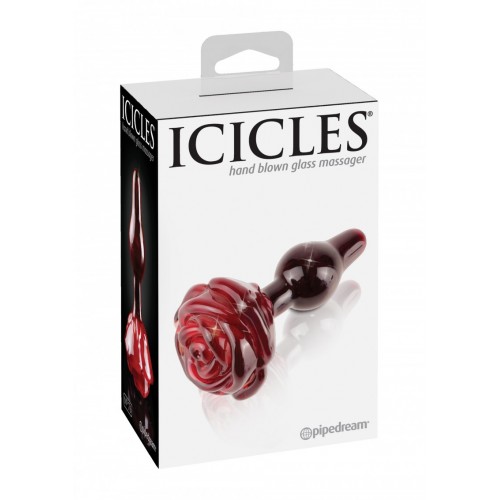 Icicles Nr.76 - Lyxig Handblåst Buttplug I Glas!