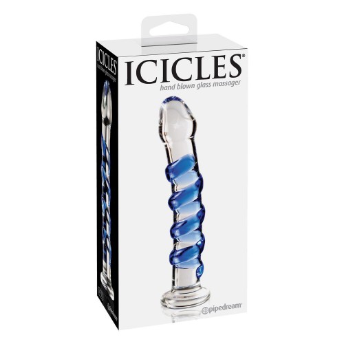 Icicles Nr.5 - Lyxig Handblåst Glasdildo