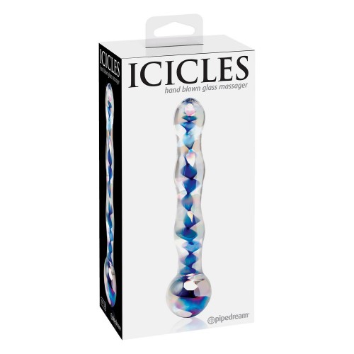 Icicles Nr.8 - Lyxig Handblåst Glasdildo