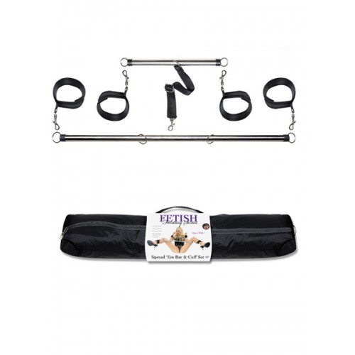 Spread 'em Bar and Cuff Set - Ben- & armstång med bojor