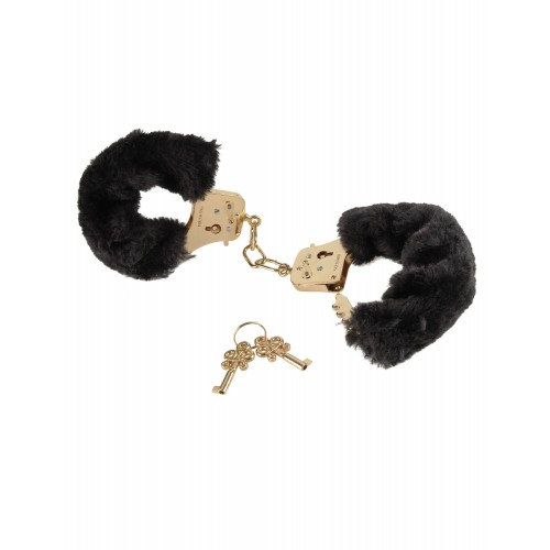 Gold Delux Furry Cuffs - Handbojor
