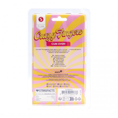 Cum Over fingerformad dildo i flytande silikon – rolig present med humoristisk design