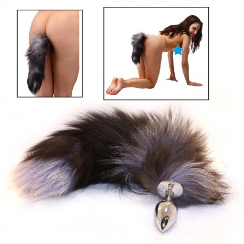 Furry Fox Tail - Metal Buttplug Med Fluffig Svans