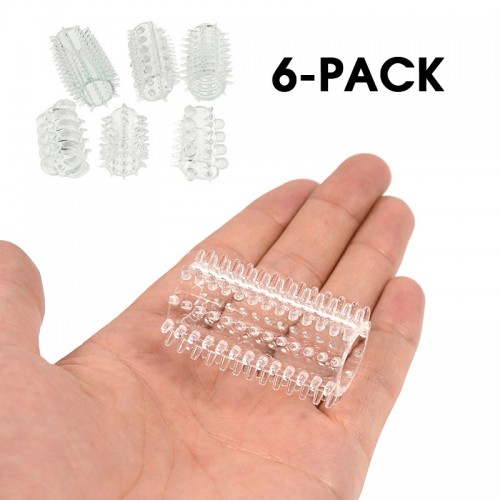 Power Penis Sleeve Set - 6-Pack - Crystal Clear