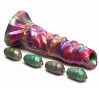 Creature Cocks - Larva Ovipositor Dildo With Eggs - Fantasy-dildo Med Silikonägg