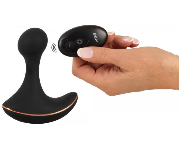 Köp Anos RC Prostate Massager With Vibration – prostatamassager med fjärrkontroll Anos RC Prostate Massager With Vibration svart prostatamassager i silikon med 7 vibrationslägen och fjärrkontroll – vattentät och uppladdningsbar