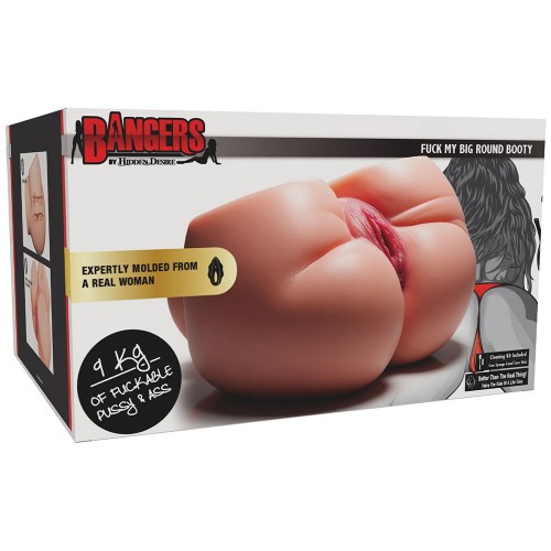 Bangers by Hidden Desire Fuck My Big Round Booty realistisk kvinnlig 9 kg stor rund rumpa – tung och naturtrogen lösfitta för anal och vaginal penetration