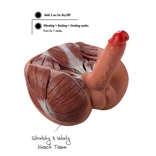 Bangers Rough Rider Idol realistisk manlig torso – naturtrogen manlig kroppsreplik för intensiv stimulering
