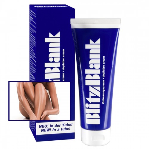 BlitzBlank intim hårborttagningskräm 125 ml med spatel – smidigt alternativ till rakning för bikinilinjen och intimområdet
