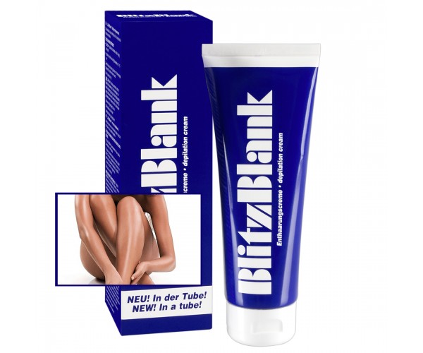 BlitzBlank intim hårborttagningskräm 125 ml med spatel – smidigt alternativ till rakning för bikinilinjen och intimområdet
