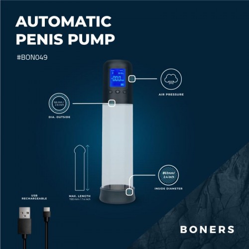 Boners Smart Penispump Med LCD-skärm