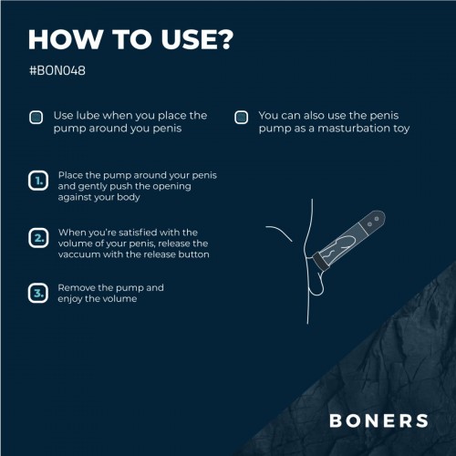 Boners Automatic Penis Pump with Masturbator 2-i-1 automatisk penispump med inbyggd masturbator för starkare erektion och intensiv stimulans
