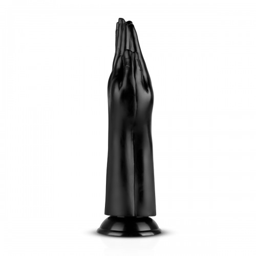 BUTTR Double Trouble Fisting Dildo svart XXL i mjuk PVC med stark sugkopp – stor fistingdildo för erfarna användare