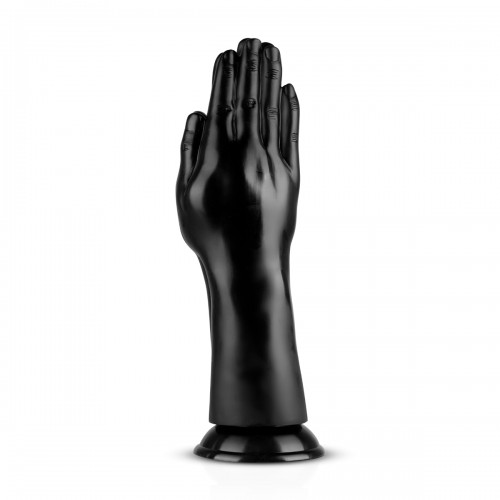 BUTTR Double Trouble Fisting Dildo svart XXL i mjuk PVC med stark sugkopp – stor fistingdildo för erfarna användare