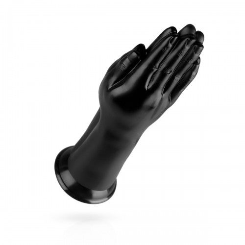 BUTTR Double Trouble Fisting Dildo svart XXL i mjuk PVC med stark sugkopp – stor fistingdildo för erfarna användare