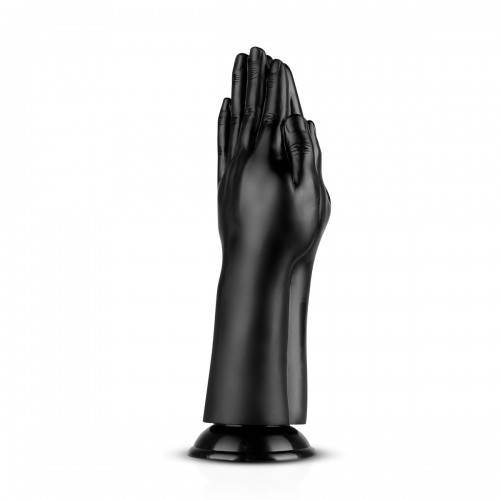 BUTTR Double Trouble Fisting Dildo svart XXL i mjuk PVC med stark sugkopp – stor fistingdildo för erfarna användare