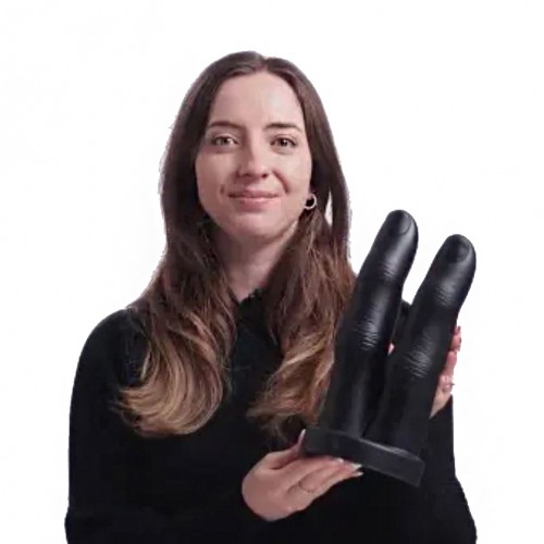 BUTTR Victory Double Finger Butt Plug dubbelfingerformad analplug i kroppssäkert PVC för intensiv och varierad analstimulans