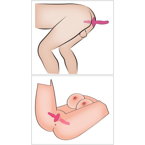 Couples Choice 2-in-1 Vibrator och Butt Plug i knallrosa silikon – dubbeländad vibrator med magnetisk USB-laddning