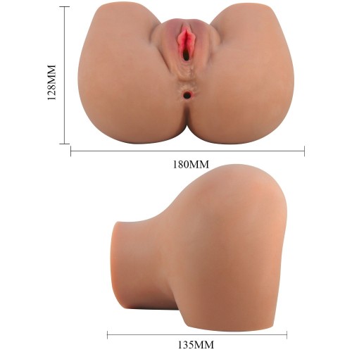 Crazy Bull Mila vibrerande lösfitta med vaginal och anal öppning – realistisk dubbel stroker med vibration för intensiv stimulering