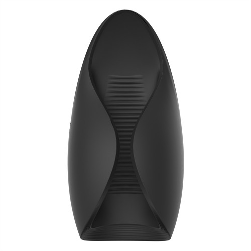 Dreamtoys Essentials Smooth Power Stroker svart masturbator med fjärilsvingar för ollonskimulans och 3 vibrationshastigheter