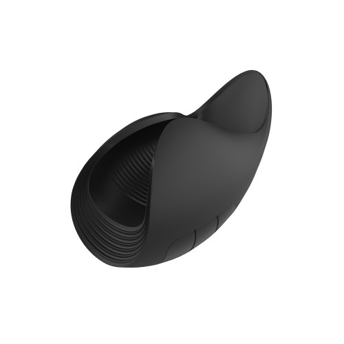 Dreamtoys Essentials Smooth Power Stroker svart masturbator med fjärilsvingar för ollonskimulans och 3 vibrationshastigheter