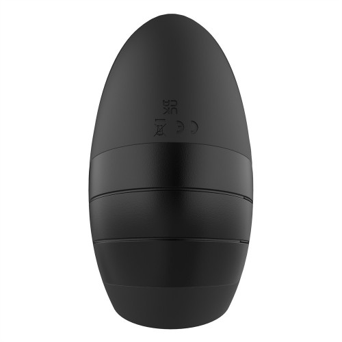 Dreamtoys Essentials Smooth Power Stroker svart masturbator med fjärilsvingar för ollonskimulans och 3 vibrationshastigheter