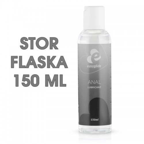 EasyGlide Anal vattenbaserat glidmedel 150 ml med lite tjockare konsistens – analt glidmedel för analsex och analleksaker som passar latexkondomer
