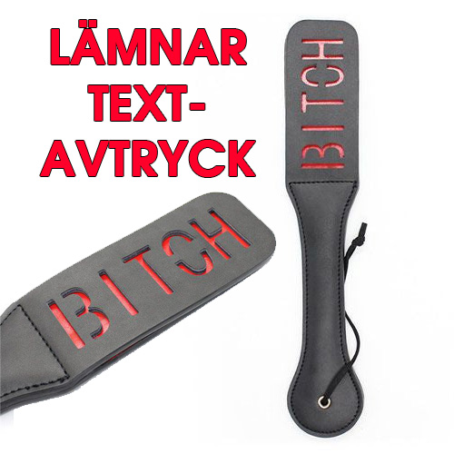 Köp Fetish Art paddel BITCH – spanking paddel som lämnar avtryck på huden Fetish Art paddel med utskuret BITCH-motiv som lämnar ett tydligt avtryck på huden – spanking paddel för BDSM och lekfull bestraffning