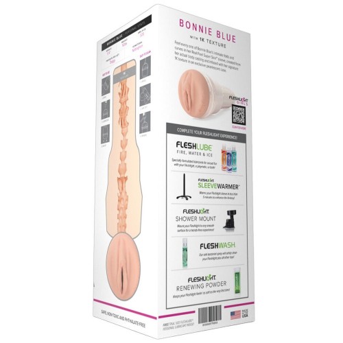 Fleshlight Girls Bonnie Blue 1K lösfitta för män med Real Feel Super Skin och realistisk öppning med autograf
