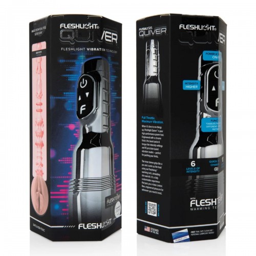 Fleshlight Quiver Vibrating Stroker – onanileksak med dubbla motorer, varmefunktion och 60 vibrationsladen