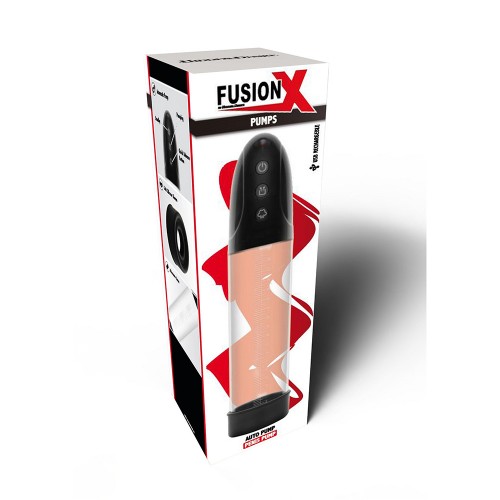 Hidden Desire Fusion X Automatic Penis Pump svart – automatisk penispump i polykarbonat med silikonfoder och måttmarkeringar