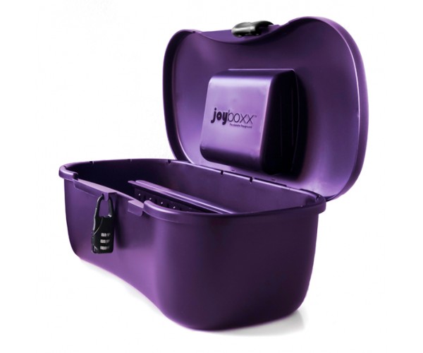 JoyBoxx Hygienic Storage System lila förvaringslåda för sexleksaker med UV-sterilisering och laddning