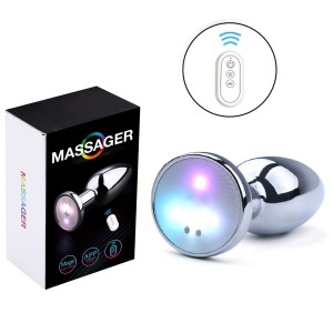 Vibrerande Aluminum LED-Buttplug Med Appstyrning