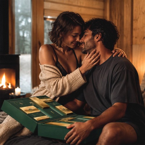 Naughty & Nice erotisk adventskalender 2026 – adventskalender för vuxna med överraskningar för par i sovrummet