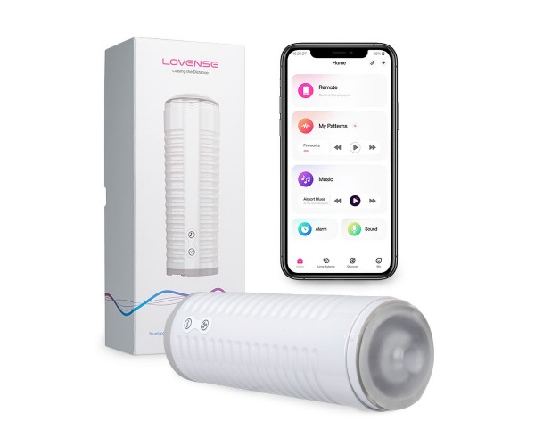 Lovense Max 2 automatisk masturbator med app-kontroll via Lovense Remote – 360 graders sammandragningar och obegränsade vibrationslägen