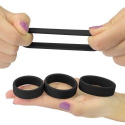 Soft Silicone Pro Ring Set - 3-Pack Penisringar