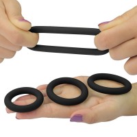 Soft Silicone Snug Ring Set - 3-Pack Penisringar