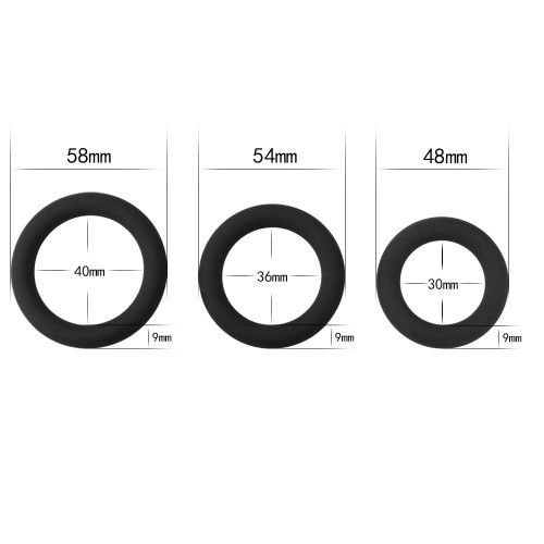 Lovetoy Soft Silicone Snug Ring Set 3-pack mjuka penisringar med snug-passform – täta cockrings för hårdare erektion och längre uthållighet
