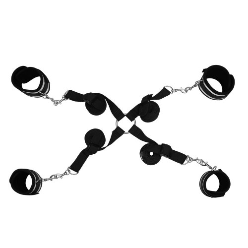 Lovetoy Struggle My Bed Restraints Bondage Set – mångsidigt bondage-set med handleds- och vristmanschetter